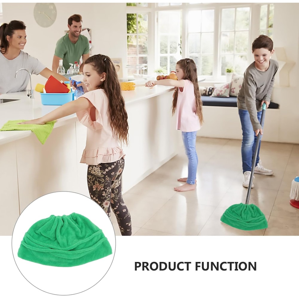 Reusable Coral Fleece Broom Cloth Cover UltraFine Fiber Absorbent Floor Mop For Efficient Household 1
