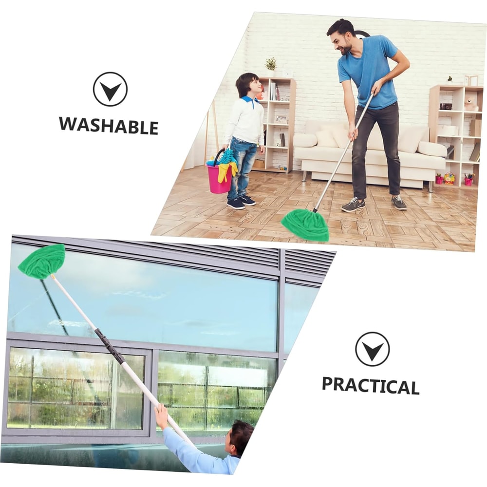 Reusable Coral Fleece Broom Cloth Cover UltraFine Fiber Absorbent Floor Mop For Efficient Household 3