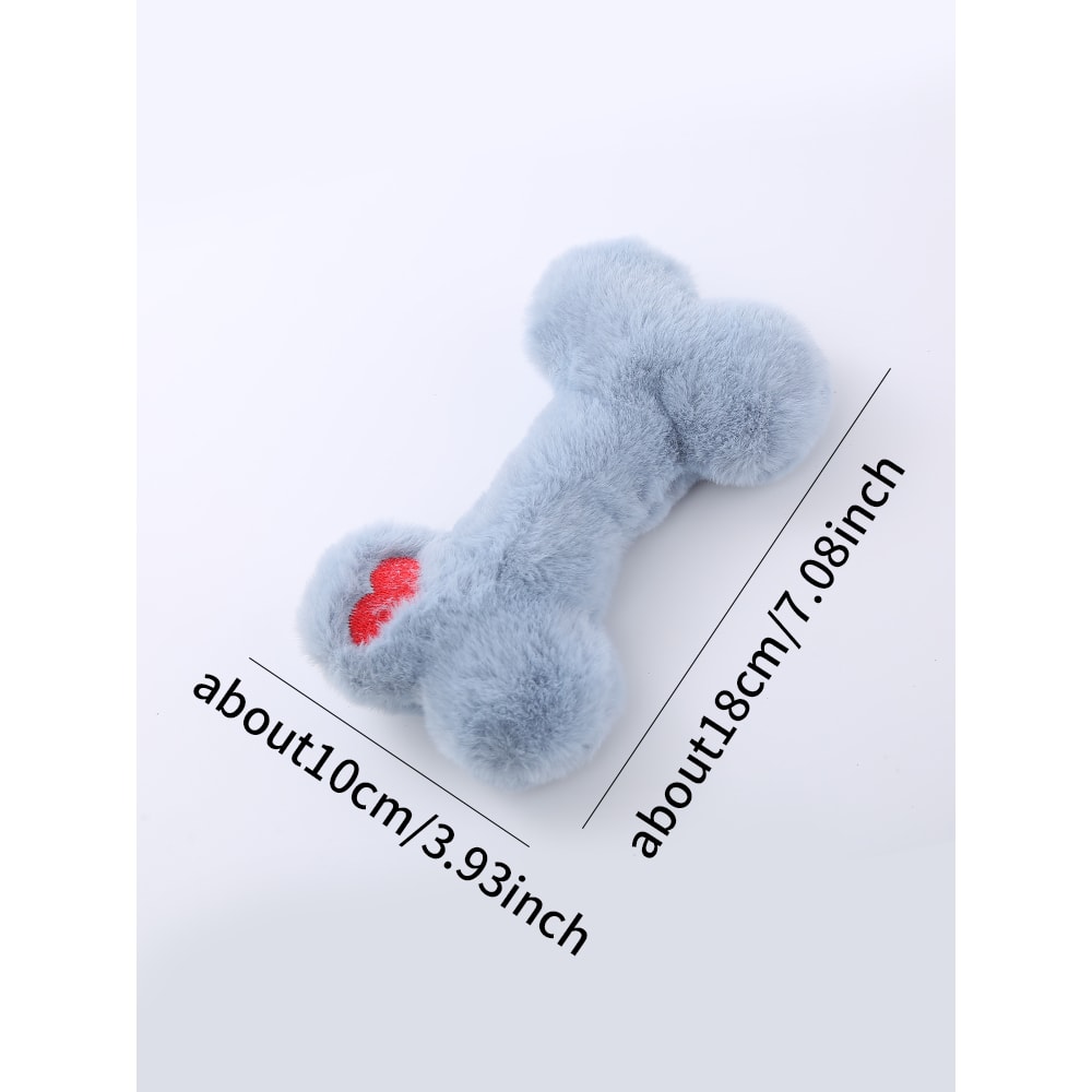 Grinding Teeth Cute Love Bone Plush Dog Toys, Interactive Pet Supplies