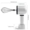 Wireless Portable Hand Whisk, 3-Speed USB Rechargeable Electric Hand Blender, 2 Whisks for Milk, Cream, and Baking