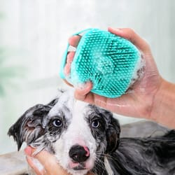 soft silicone pet bathing brush massager, dog cat cleaning grooming supplies shower gel brush