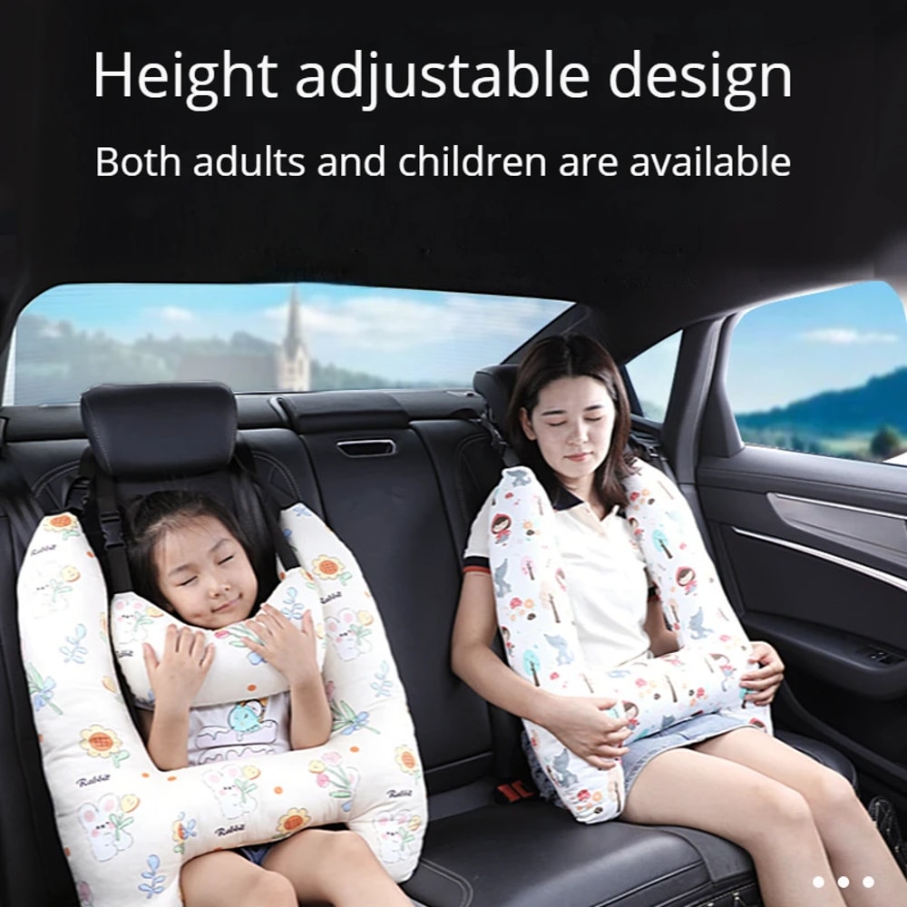 Car Travel Head Pillow Support Car Sleeping Safety HShape Travel Pillow Cushion For Auto Seat Safet 2