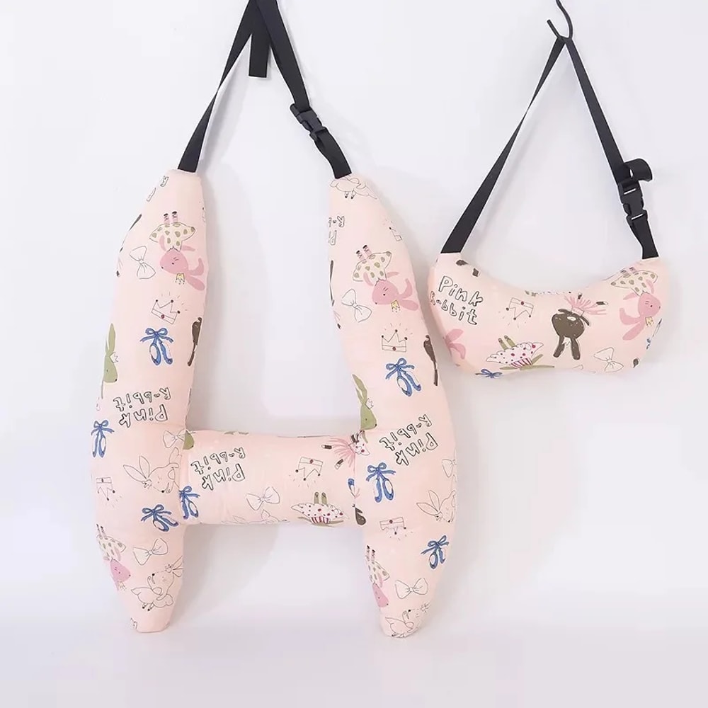 Car Travel Head Pillow Support Car Sleeping Safety HShape Travel Pillow Cushion For Auto Seat Safet 7