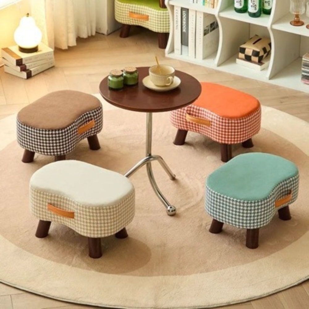 MultiFunctional Simple Small Stool Soft Bag Pedal Stool Living Room Coffee Table 0