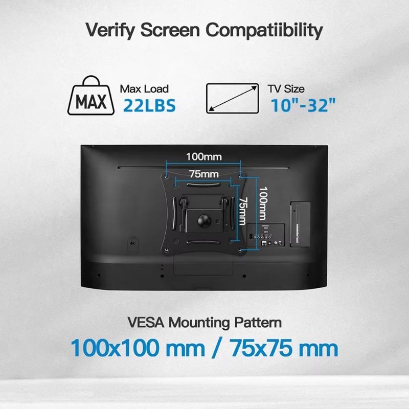 Full Motion TV Wall Mount Bracket Articulating Swivel Tilt Extension Rotation For 1032 Inch Flat C 4