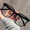 Contemporary Campus Style Unisex Glasses Transparent Black Frame With FaceContouring Design 3