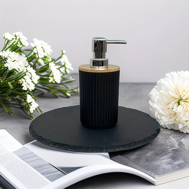 Bathroom Accessories Set, Plastic Toothbrush Holder, Soap Dispenser, Mouthwash Cup & Soap Dish