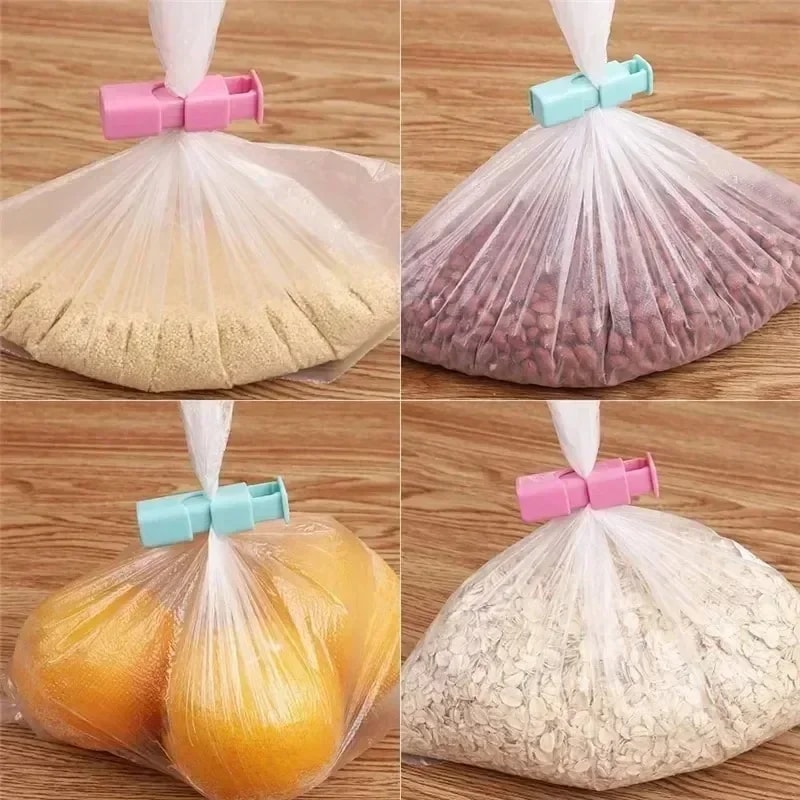 Reusable Plastic Clip For Snack Bag Seal Squeeze Bread Bag Clips For Fresh Food Storage In Kitchen 2