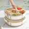 5-Compartment Rotatable Food Storage Tray with Lid Handle, Perfect for Dried Fruit, Snacks, and Vegetables