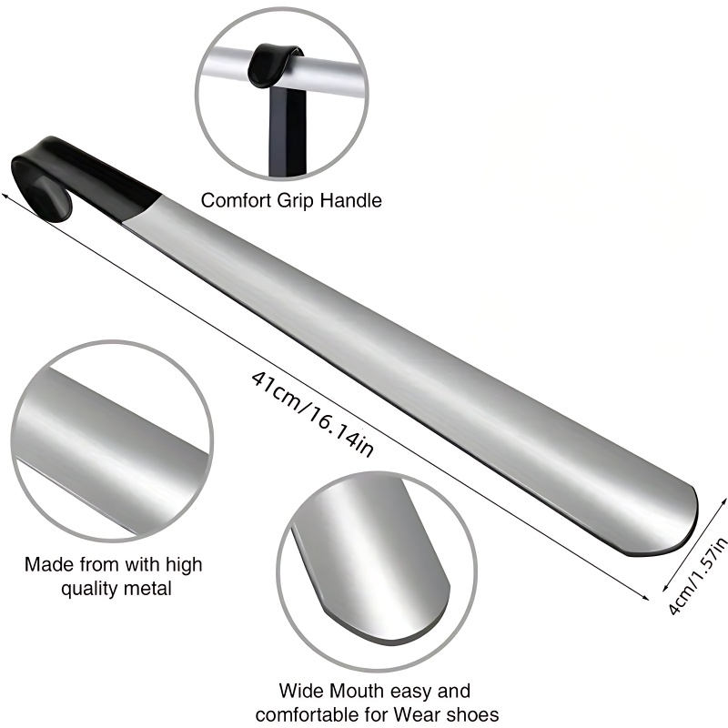 Durable Metal Shoe Horn Easy SlipOn Perfect Stocking Stuffer For Men Women 4