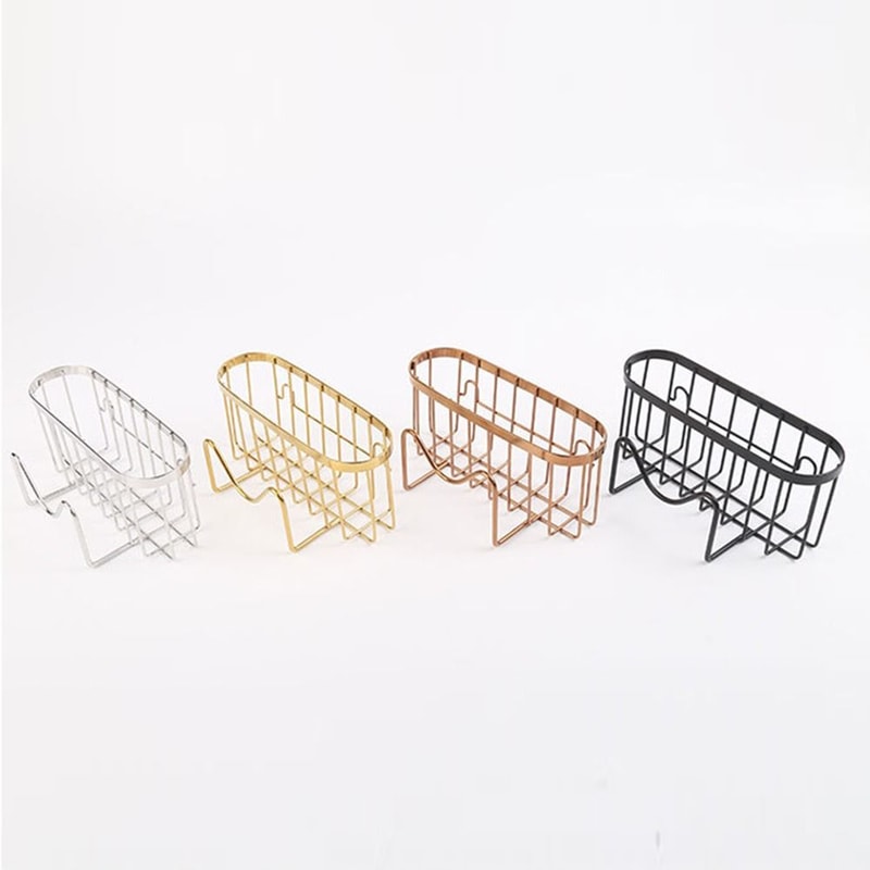 Hollowed Stainless Steel Sponge Holder With Hook Fast Drainage Suction Cups Sponge Drainer Rack Eas 1