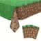Waterproof Disposable Tablecloth PixelStyle Grass Soil Pattern For Parties Oilproof Protection 0