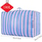Portable Moving Bag Largecapacity Car Travel Storage Duffel Thickened Blue And White Nylon Quilt Ba 5