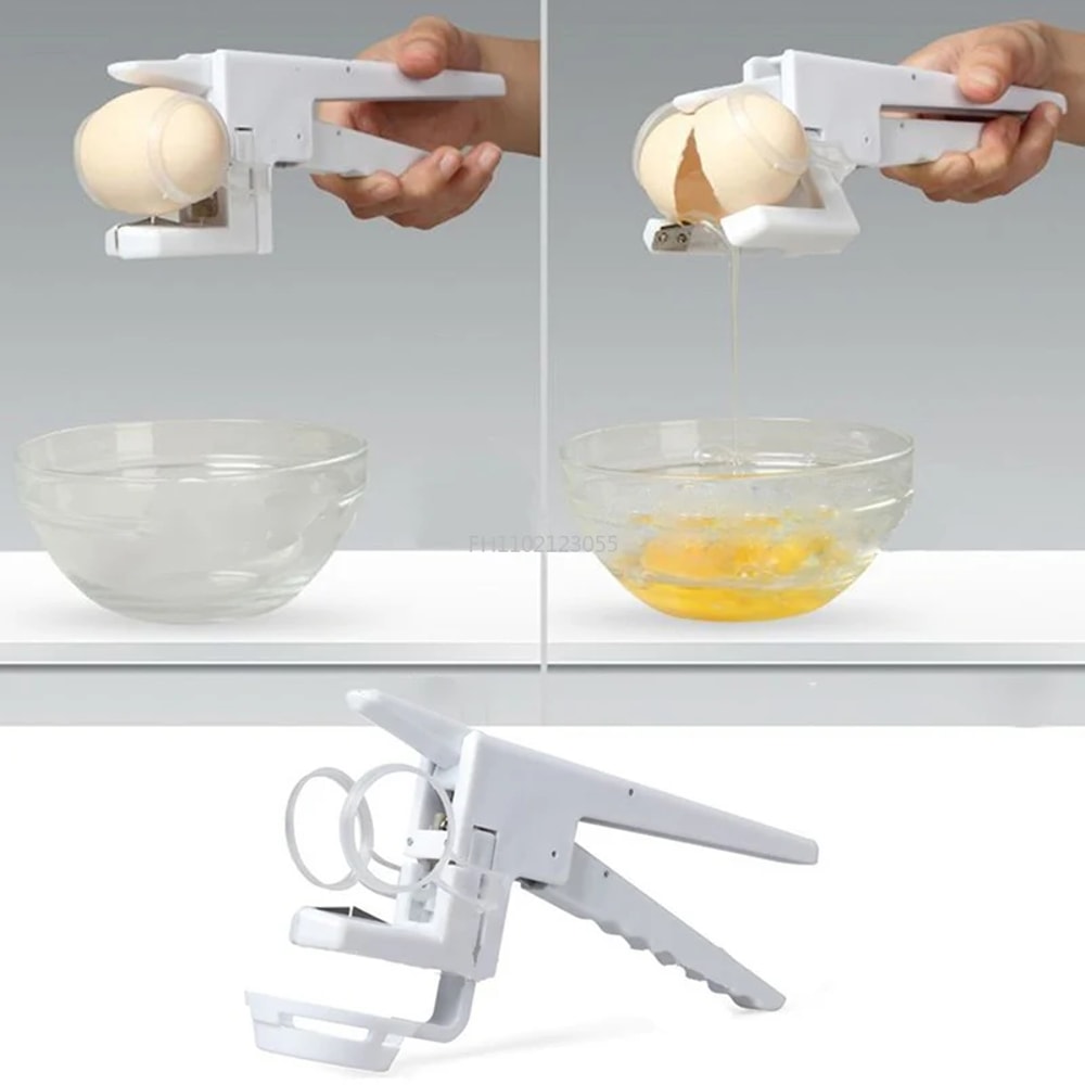 Easy Separator Egg Breaker Creativity Kitchen Gadget Quick Egg Opener 4