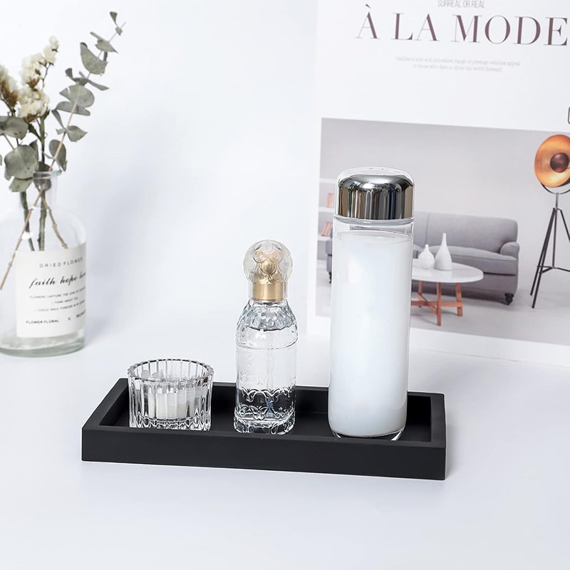 Vanity Storage Tray For Dish Soap Perfume Candle Silicone Soap Dispenser Tray For Bathroom Countert 1