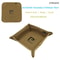 Oxford Fabric Foldable Storage Tray, Khaki Office Desktop Tray for Camping & Organization