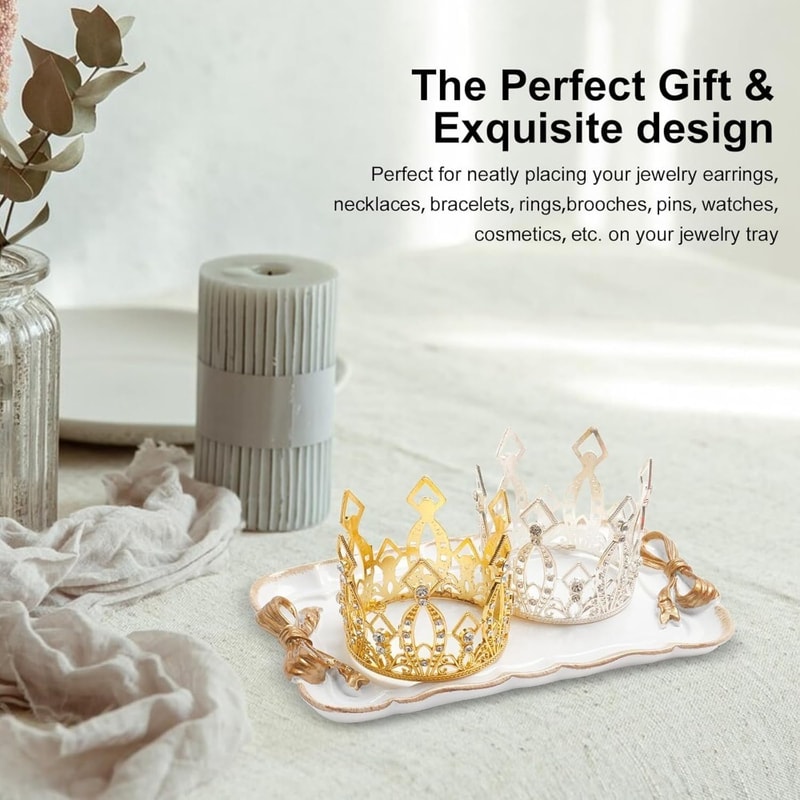 Elegant Vintage Decorative Jewelry Tray For Storage Of Rings Necklaces Bracelets And More 4