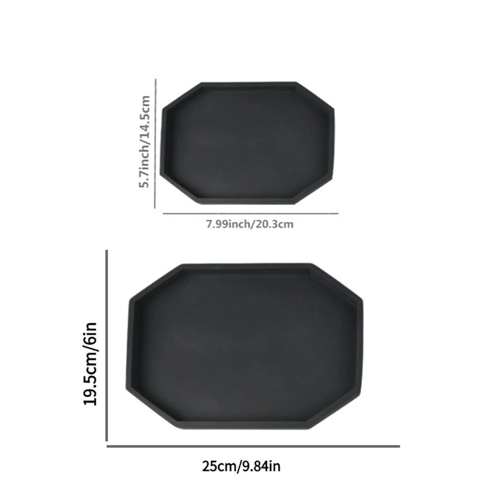 Decorative Octagonal Silicone Storage Tray For Kitchen Shower Room Living Room 1
