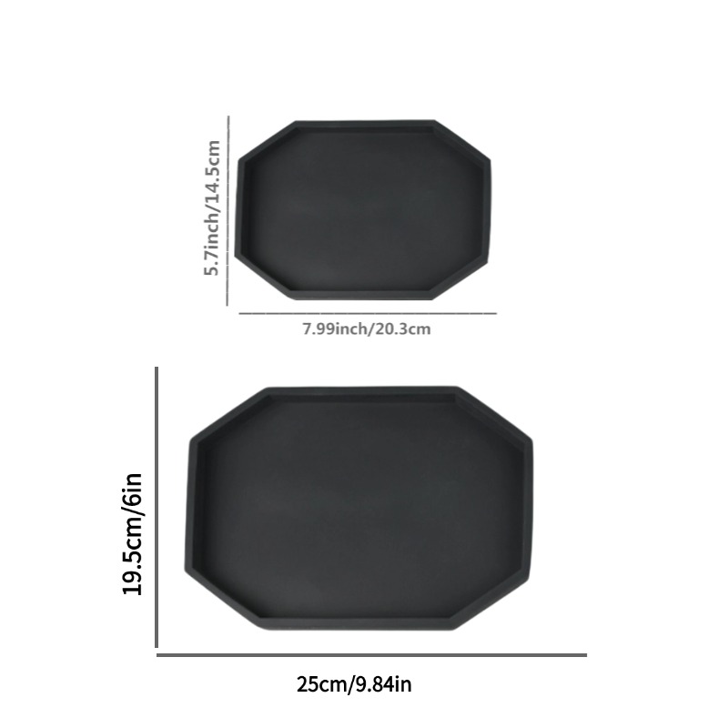 Decorative Octagonal Silicone Storage Tray For Kitchen Shower Room Living Room 1