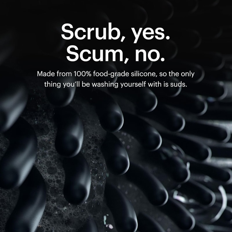 Manual Body Cleansing Scrubber Soft Silicone Exfoliating Brush Cleanser Shower Gentle Massage Bath 1