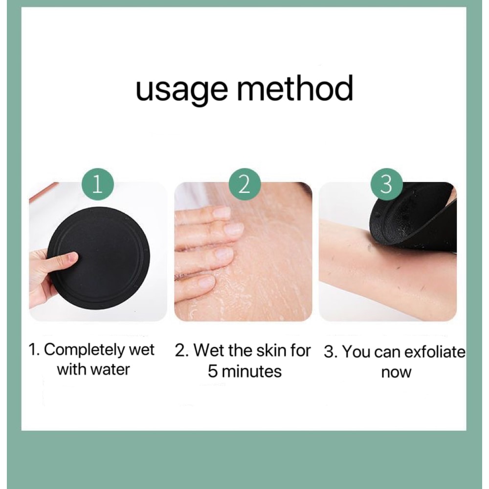 Bath Supplies Household, Black Silica Gel Painless Scrub, Exfoliating Brush for Strong Rub Back Ash Mud