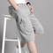 Mens Zipper Pocket Cargo Shorts Knee Pants Elastic Waist Sports Wear 3