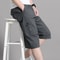 Mens Zipper Pocket Cargo Shorts Knee Pants Elastic Waist Sports Wear 4