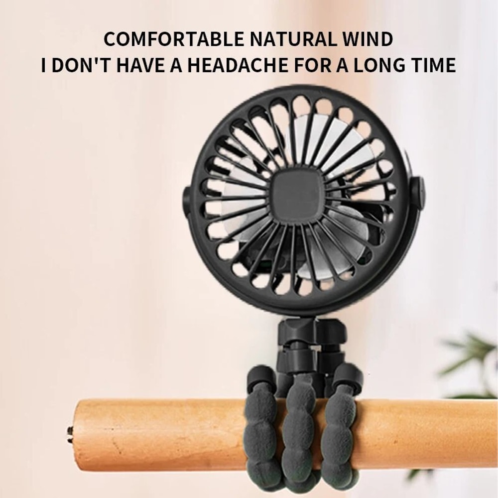 Portable USB Charging Small Fan Mobile Phone Holder Outdoor Handheld Octopus Fan New Multifunctiona 5