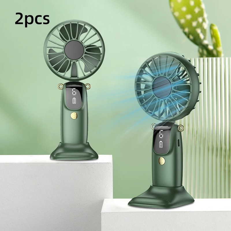 Portable Hand Fan USB Rechargeable Handheld Mini Fan Neck Fan With Phone Holder New Arrivals USB Fa 0