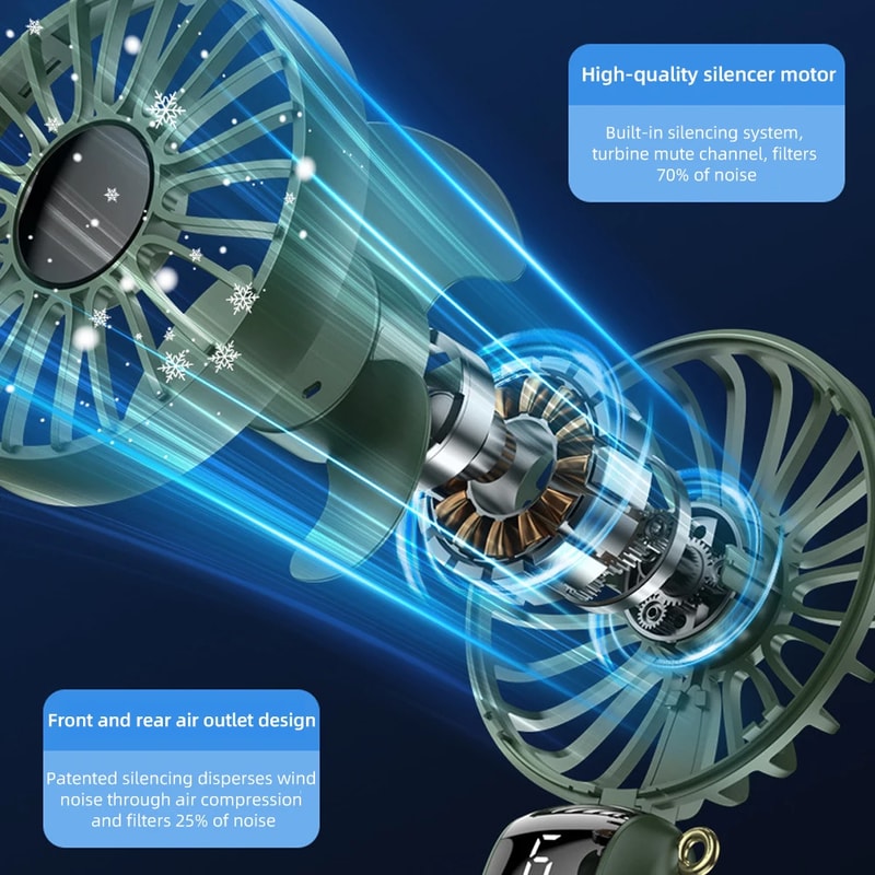 Portable Hand Fan USB Rechargeable Handheld Mini Fan Neck Fan With Phone Holder New Arrivals USB Fa 3