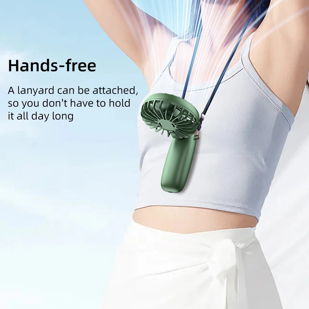 Portable Hand Fan USB Rechargeable Handheld Mini Fan Neck Fan With Phone Holder New Arrivals USB Fa 4