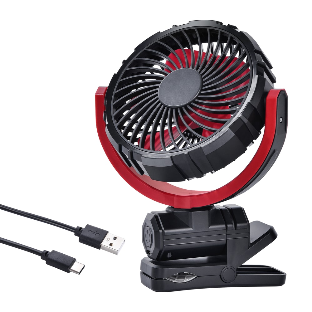 USB Rechargeable Fan, Car Cooling Clamp Fan, 900° Rotatable Car Cooling Tool
