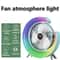 USB Powered Portable Desk Fan With Colorful Light 180 Degree Rotatable Table Fan For Home Office An 0