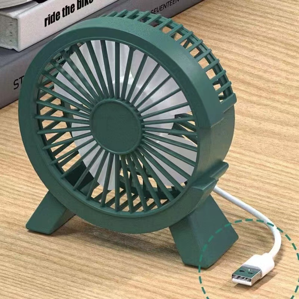 Small Desk Fan with Ultra-Quiet Battery Life, Large Volume Plug-in Fan for Bedside