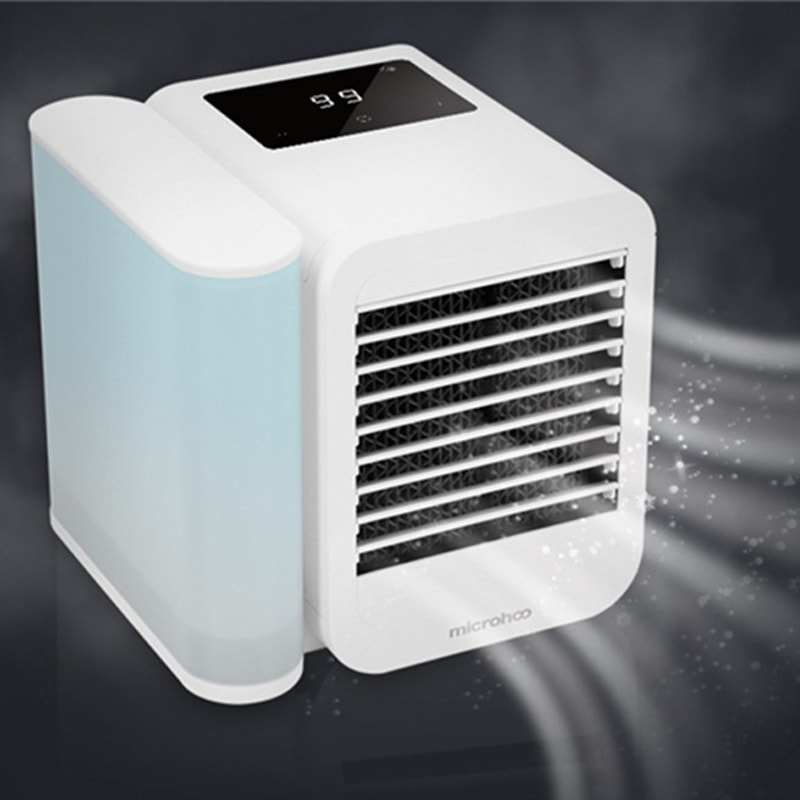 Portable Microhoo Mini Air Conditioner, Fan Cooler, Essential Oil Diffuser, Fast Cooling Humidifier