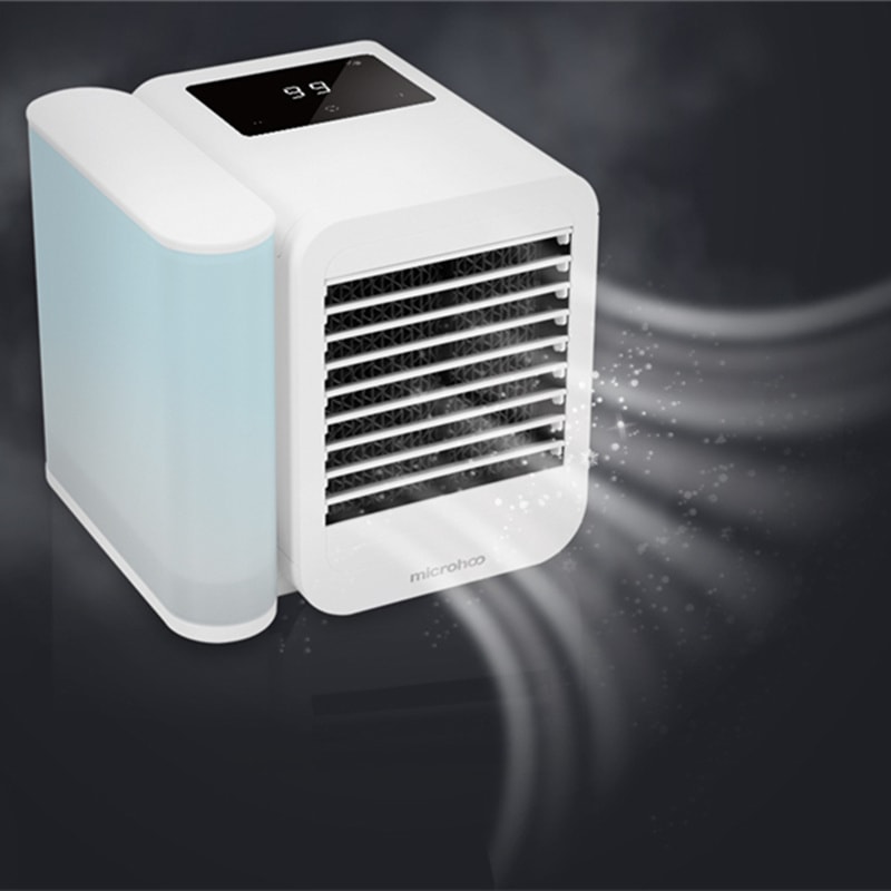 Portable Microhoo Mini Air Conditioner, Fan Cooler, Essential Oil Diffuser, Fast Cooling Humidifier