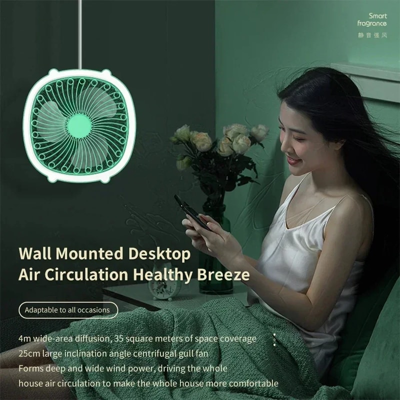 Strong Wind Desktop Fan USB Rechargeable LED Light Fan Wide Angle Bracket For Office Bedroom Study 3