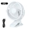 USB Charging Mini Clip Electric Fan Adjustable Gears 180Degree Rotation 6
