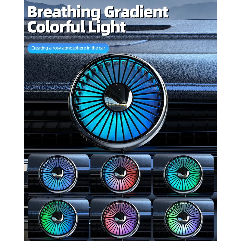 Car Fan Mount For Front Rear Air Vent Air Circulation Fan With 3 Wind Speeds For Strong Airflow 5