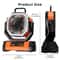 Rechargeable Desk Fan with LED Light, Portable Fan with Hook for Tent and Car Trip