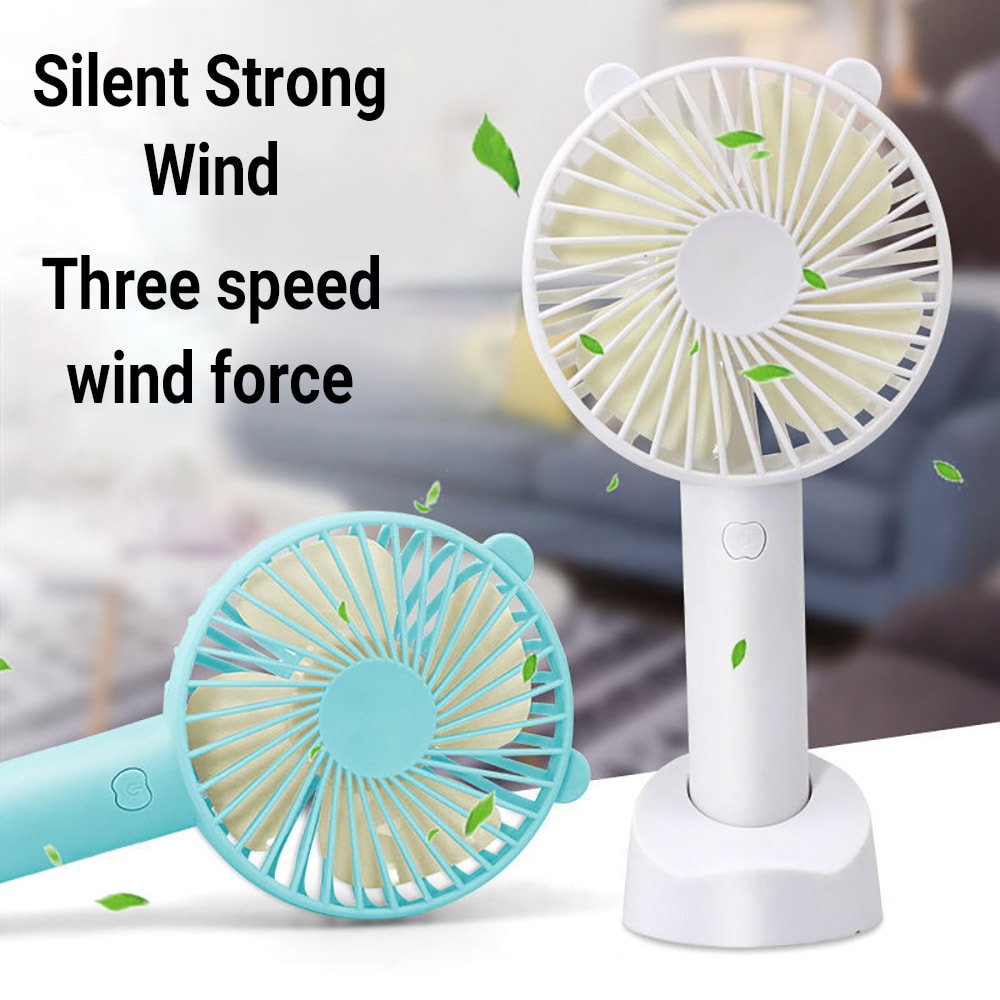 USB Rechargeable Mini Fan Handheld Portable Desktop Air Cooler For Travel And Outdoor Use 3