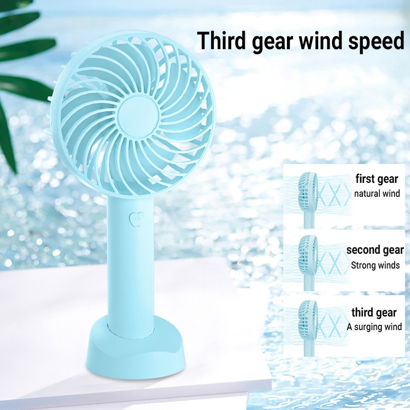 USB Rechargeable Mini Fan Handheld Portable Desktop Air Cooler For Travel And Outdoor Use 4