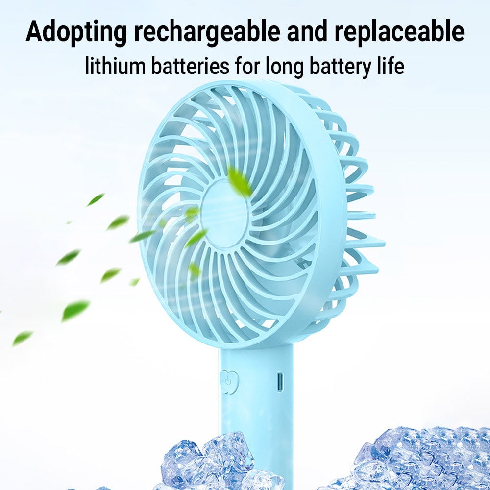 USB Rechargeable Mini Fan Handheld Portable Desktop Air Cooler For Travel And Outdoor Use 5