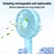 USB Rechargeable Mini Fan Handheld Portable Desktop Air Cooler For Travel And Outdoor Use 5