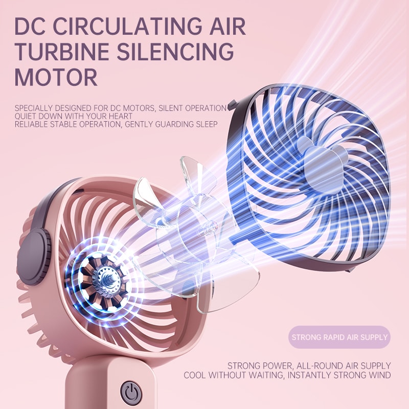 Portable Small Fan MultiFunctional Desktop Fan For Students Outdoor Activities 2