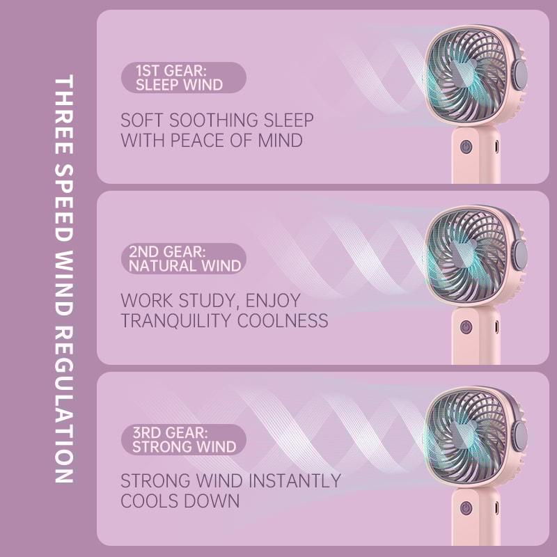 Portable Small Fan MultiFunctional Desktop Fan For Students Outdoor Activities 4