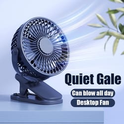 rechargeable mini clip fan, convenient and ultra-quiet handheld electric fan, cute cooling fan