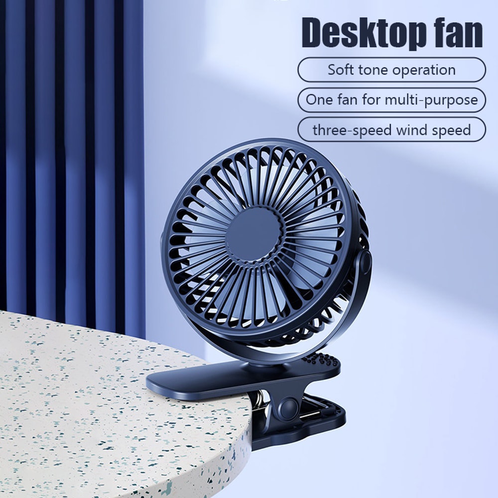 Rechargeable Mini Clip Fan Convenient And Ultraquiet Handheld Electric Fan Cute Cooling Fan 3