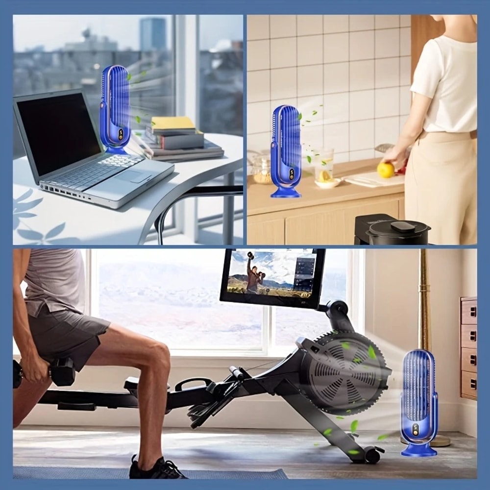 Dual Motor Household Small Air Cooler, Portable Air Conditioning Fan, 5-speed 720° Surround Cooling Fan