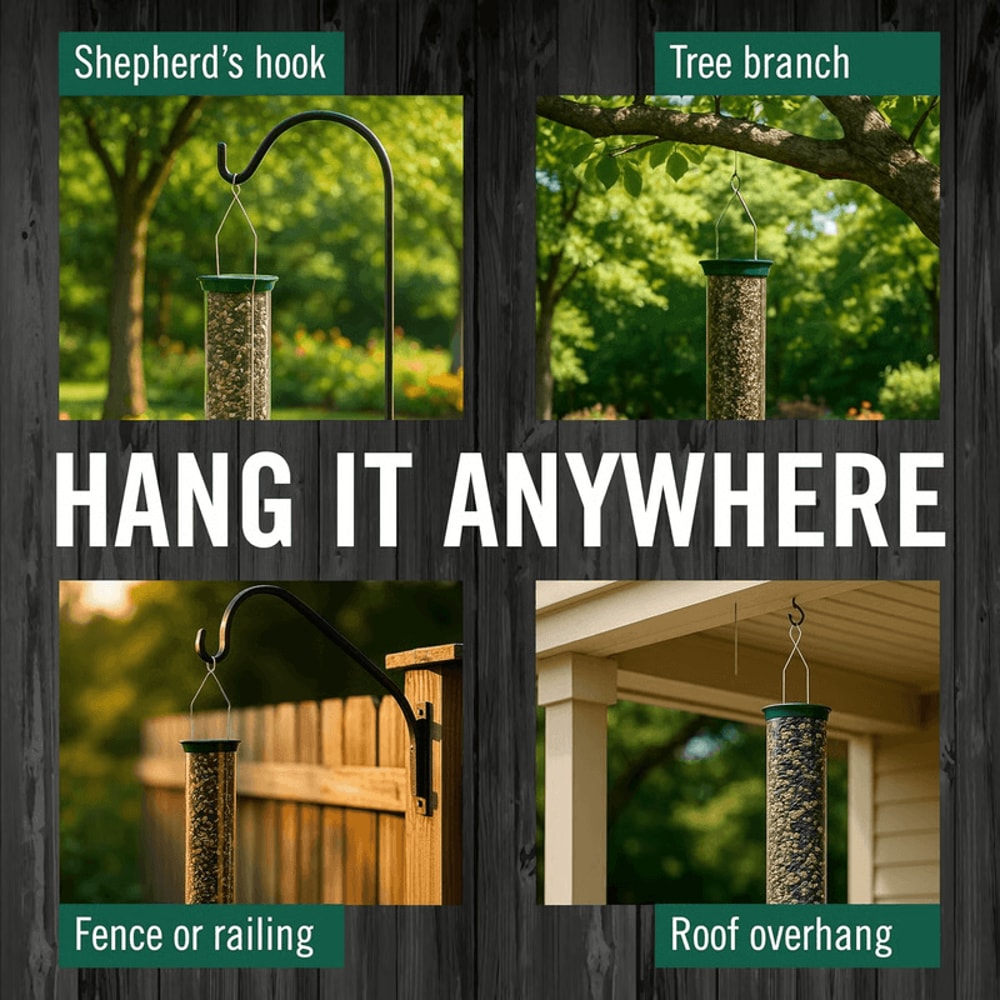 Portable Bird Feeder For Garden Yard Outdoor Wrought Iron Hanging Hummingbird Feeder 1